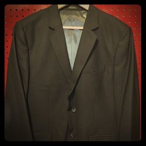Express men’s black pinstripe blazer